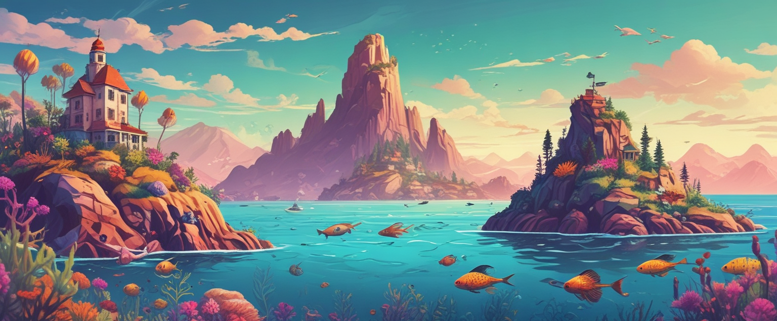 Interface du jeu Décimaux en Plongée avec un fond marin et des chiffres flottants